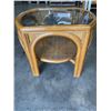 Image 3 : 2 PIECEE RATTAN GLASS TOP COFFEE TABLE SET