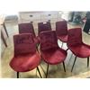 Image 1 : SET OF 6 BURGUNDY DINING CHAIRS