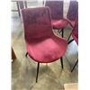 Image 2 : SET OF 6 BURGUNDY DINING CHAIRS