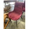 Image 3 : SET OF 6 BURGUNDY DINING CHAIRS