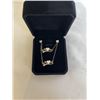 Image 1 : NEW 14K GOLD PLATED 1.0CT HEART CUT SIMULATED DIAMOND (CZ) 3 PIECE SET - NECKLACE, BRACELET AND STUD