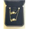 Image 2 : NEW 14K GOLD PLATED 1.0CT HEART CUT SIMULATED DIAMOND (CZ) 3 PIECE SET - NECKLACE, BRACELET AND STUD