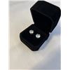 Image 2 : NEW S925 3.0CT EACH SIMULATED DIAMOND (CZ) STUD EARRINGS, MUONTED IN 925 STERLING SILVER W/ WHITE GO
