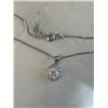 Image 3 : NEW S925 1.0CT MOISSANITE STONE SUNFLOWER NECKLACE, 16-17.5" LONG, MOUNTED IN 925 STERLING SILVER W/
