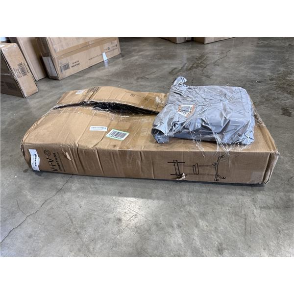 VIVO BLACK MOBILE LARGE TV CART