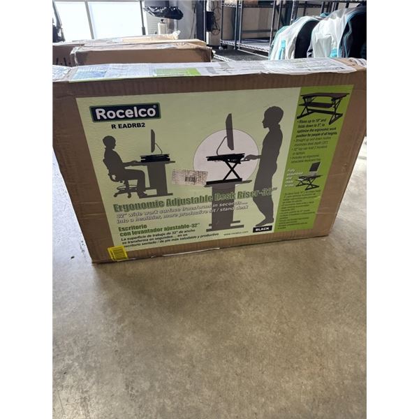 ROCELCO ERGONIMIC ADJUSTABLE DESK RISER 32 INCH