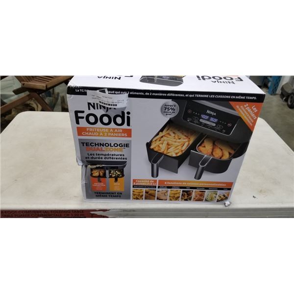 NINJA FOODI 6-IN-1 8QT DUAL ZONE AIR FRYER - TESTED WORKING, RETAIL $189