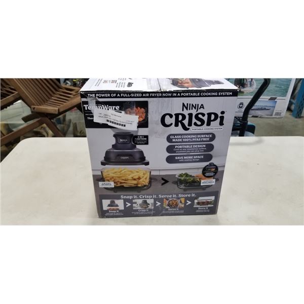NINJA CRISPI 4-IN-1 PORTABLE GLASS COOKING SYSTEM - TESTED WORKING, RETAIL $189