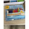 Image 2 : NEW IDIY 300PC UNWRAPPED SORTED 12 COLOR CRAYON SET, 2 NEW RHYMING BINGO GAMES, AND NEW SET OF BATHT