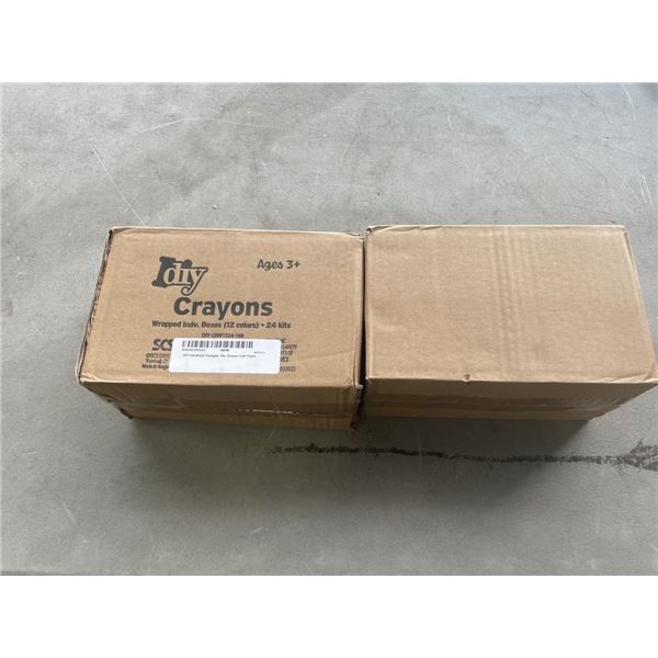 2 NEW CASES OF IDIY CRAYON SETS, 24 SETS OF 12 PER CASE, 48 TOTAL SETS OF 12