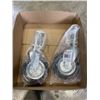 Image 1 : 2 NEW 8 INCH GATE CASTER WHEELS SPRING LOADED