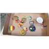Image 5 : TRAY OF ASSORTED ANTIQUE AND VINTAGE COLLECTIBLES INCLUDING VAN GOGH PRINT