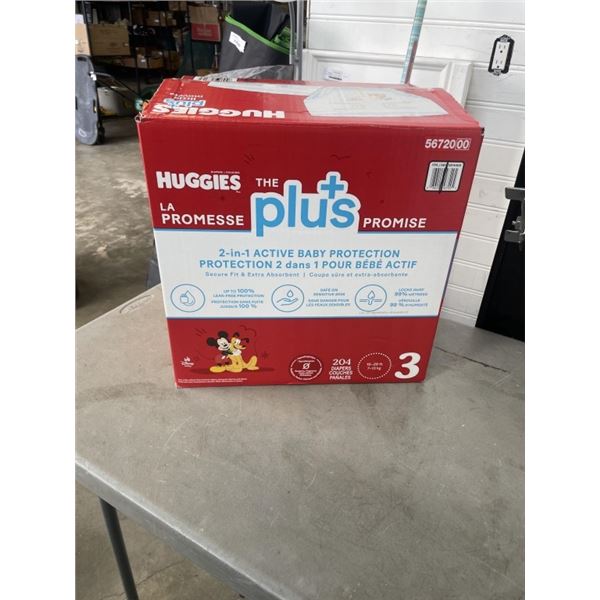 NEW BOX OF HUGGIES LITTLE MOVERS SIZE 3 DIAPERS
