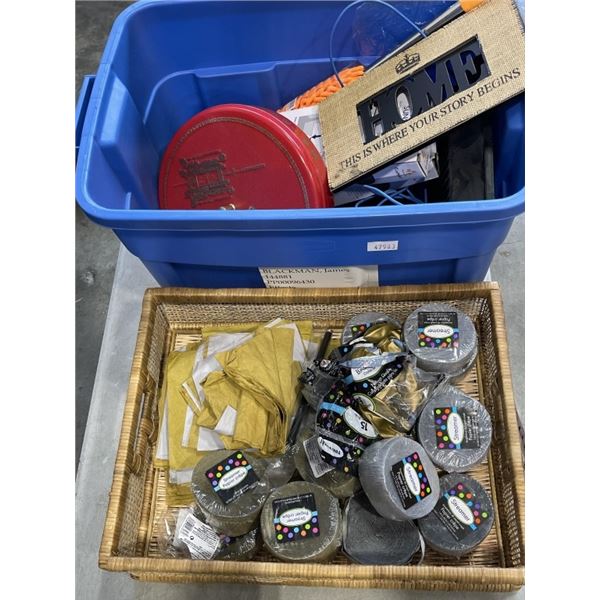 TOTE OF STREAMERS SUNSHADES AND MORE