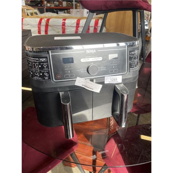 AS NEW NINJA FOODI 4-IN-1 10QT DUALZONE AIR FRYER - TESTED WORKING, RETAIL $269