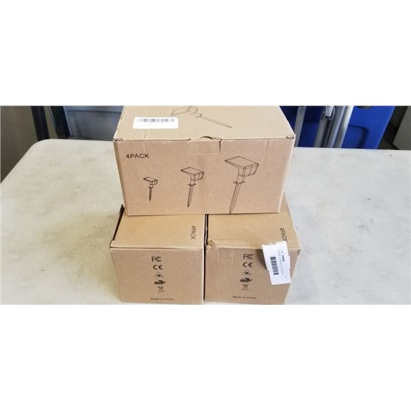 12 NEW SOLAR SPOT LIGHTS, 3 PACKS