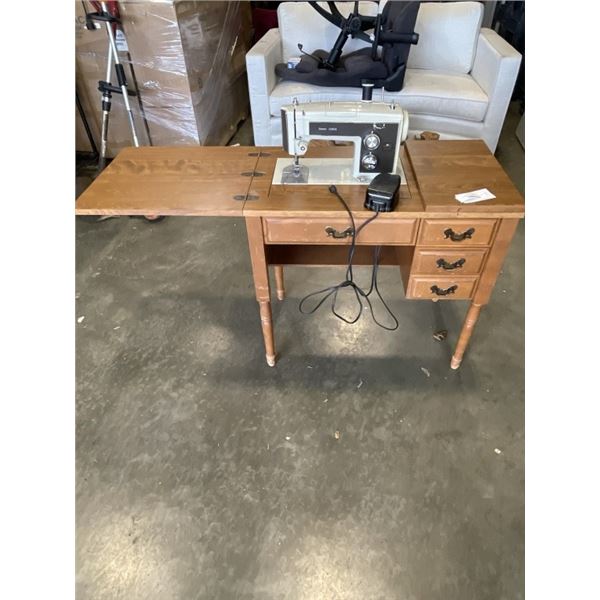 CASED SEWING MACHINE