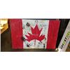 Image 1 : MASSIVE CANADIAN FLAG ART WORK ON CANVAS, 60X40 INCH
