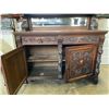 Image 10 : ANTIQUE HIGHLY CARVED 2PC DISPLAY CABINET WITH GALLERY
