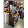 Image 17 : ANTIQUE HIGHLY CARVED 2PC DISPLAY CABINET WITH GALLERY