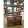 Image 1 : ANTIQUE HIGHLY CARVED 2PC DISPLAY CABINET WITH GALLERY