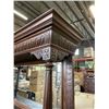 Image 6 : ANTIQUE HIGHLY CARVED 2PC DISPLAY CABINET WITH GALLERY