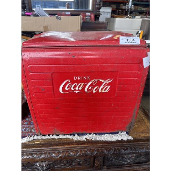 ANTIQUE COCA COLA METAL COOLER