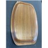 Image 3 : VINTAGE TEAK PLATTER WITH NATIVE FISH PAINTING