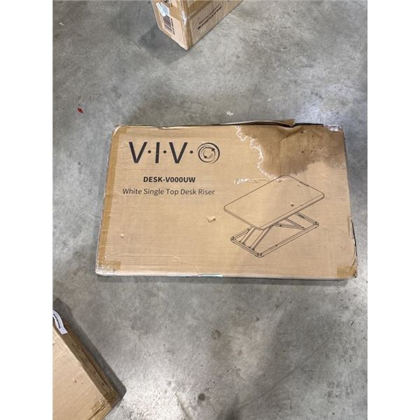 VIVO WHITE SINGLE TOP DESK RISER