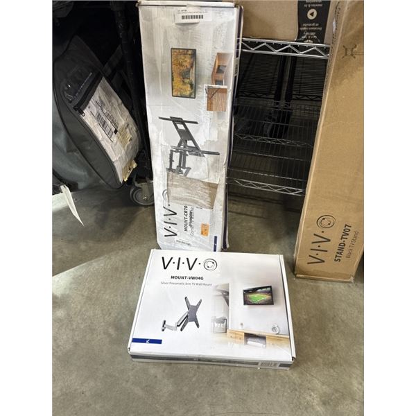 VIVO CORNER TV WALL MOUNT AND SILVER PNEUMATIC TV WALL MOUNT