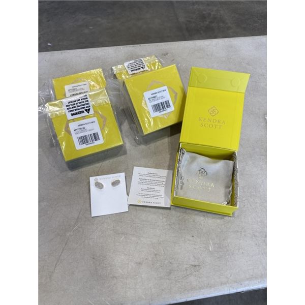 5 NEW SETS OF KENDRA SCOTT EARRINGS, ASSORTED STYLES