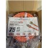 Image 2 : AS NEW 75FT ORANGE  INDOOR OUTDOOR HEAVY DUTY LIGHTED 3 WIRE GROUNDED EXTENSION CORD 12AWG