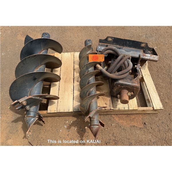 (10714814) Dingo Auger Head Attachment & Two Augers