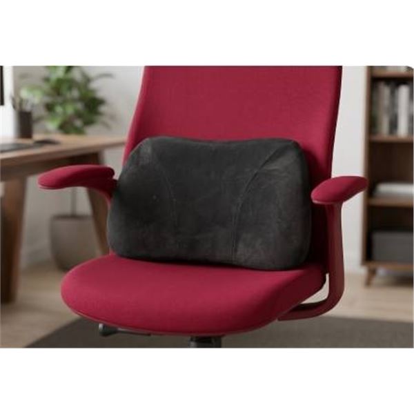 Black Contoured Lumbar Support Cushion