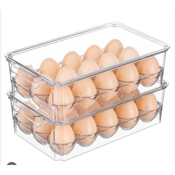 Pure Future Egg Holder for Fridge, 2-Pack, 30-Count