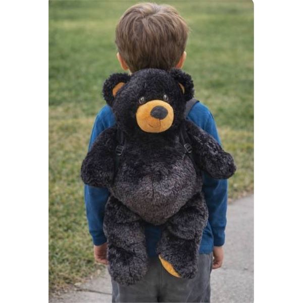 Unipak Designs Corp Black Bear Plush Toy with Straps