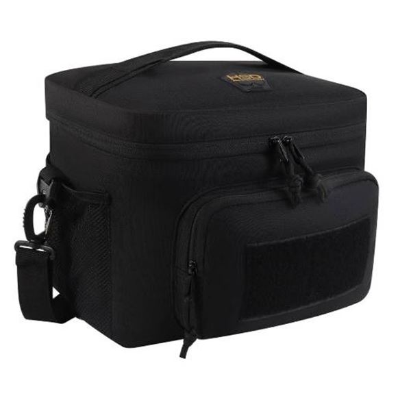 Black Tactical Insulated Cooler Bag with Detachable Shoulder Strap