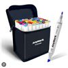 Image 1 : AnyMark 48 Color Assorted Marker Set with Zippered Case