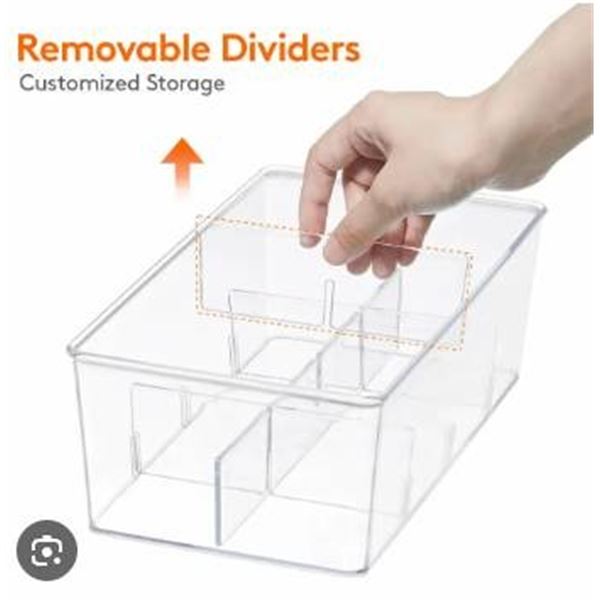 Lifewit Transparent Organizer with Dividers - Made in China