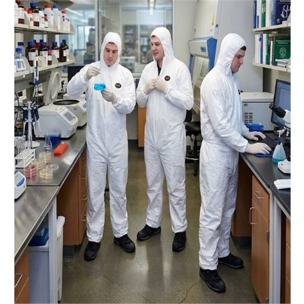 Lot of 3- Pioneer Antistatic Microporous Coveralls with Hood, SureWerx