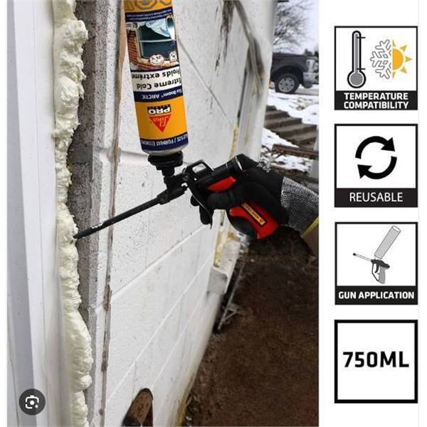 lot of 2 - Sika Boom AS-Pro Low Expansion Polyurethane Foam 2x24 oz