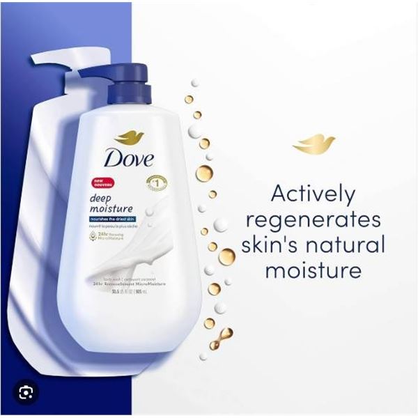 Dove Deep Moisture Body Wash 30.6 fl oz (905 ml) Pump Bottle