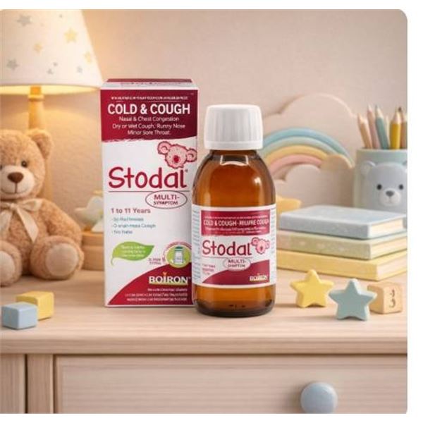 Boiron Stodal Multi-Symptom 1 to 11 Years Cold & Cough Syrup, 125 ml (Pack of 2)