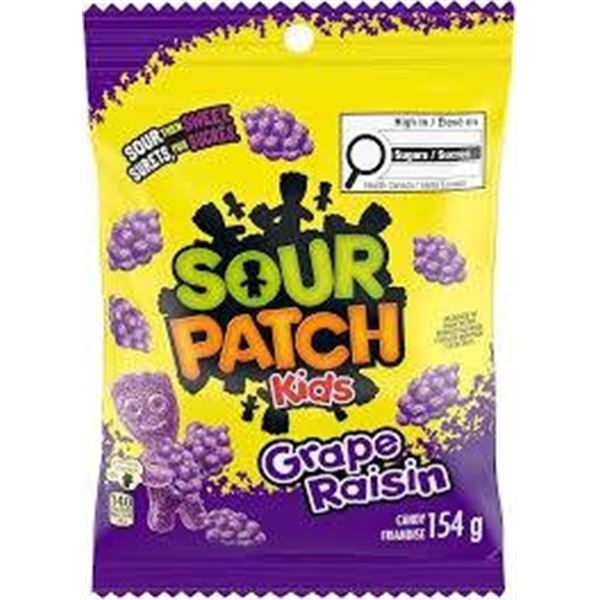 Sour Patch Kids Grape Candy 154 g Bag Pack of 12
