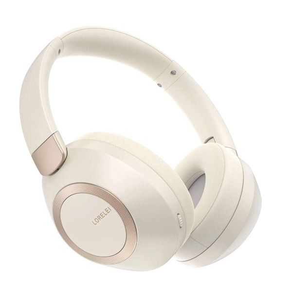 LORELEI B-C6 Wireless Over Ear Headphones, 50H Playtime Foldable Lightweight Bluetooth Headsets, Dee