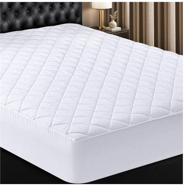 Utopia Bedding Microfiber Quilted Fitted Mattress Pad, Queen