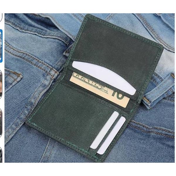 FOXHACKLE Leather Credit Card Holder Wallet for Men and Women, Thin Bifold RFID Blocking Wallet Card