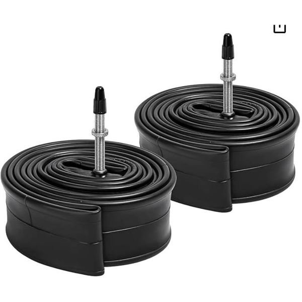 Yunscm Butyl Rubber Inner Tube for Bicycle, 27.5 x 2.0 - 2.35, Pack of 2