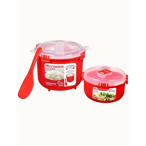 Sistema Rice Cooker and Round Combo Pack, Code 82001