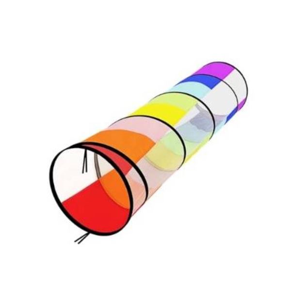 Pop-Up Kids Play Tunnel, Collapsible with Mesh, 180 cm Length